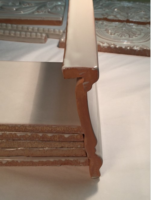 Matching Trim Ceramic Chair Rail Tile Antique Exotic Tiles Style 2